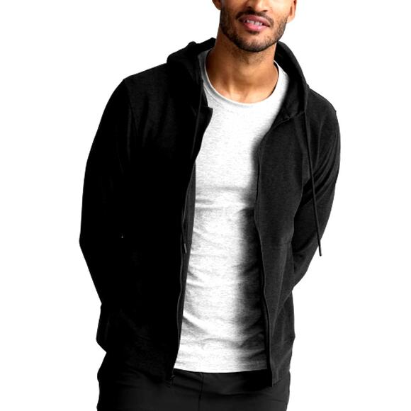 Beyond Yoga Men's Darkest Night Fit Zip Hoodie Size L - Picture 1 of 10